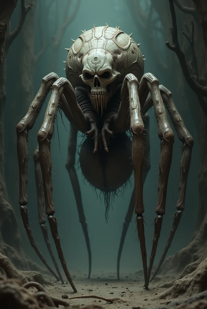 Human-spider hybrid with multiple legs