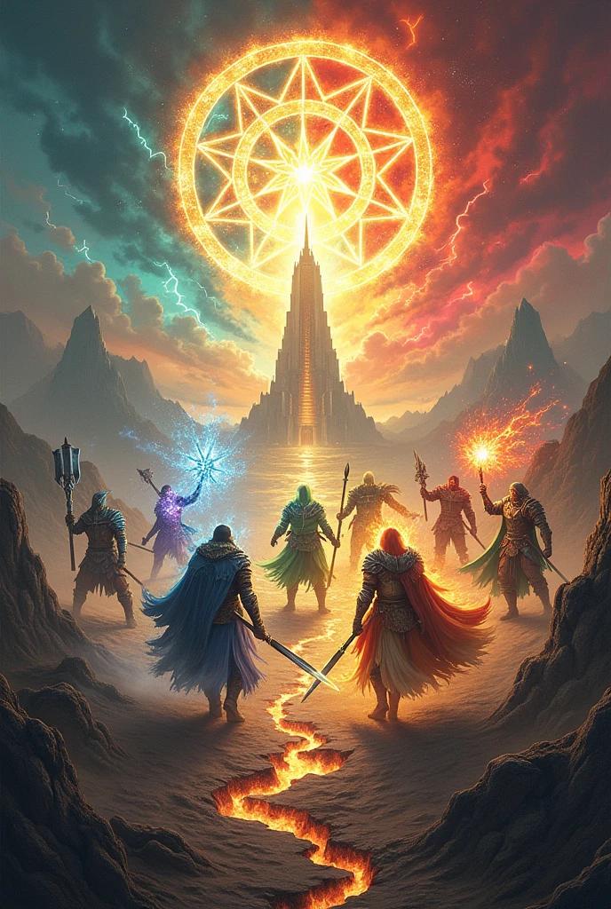 Make a circle with all the races of a fantasy RPG world