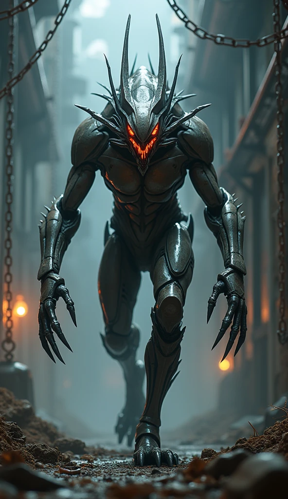 a zombie cyborg werewolf in a city telltale style