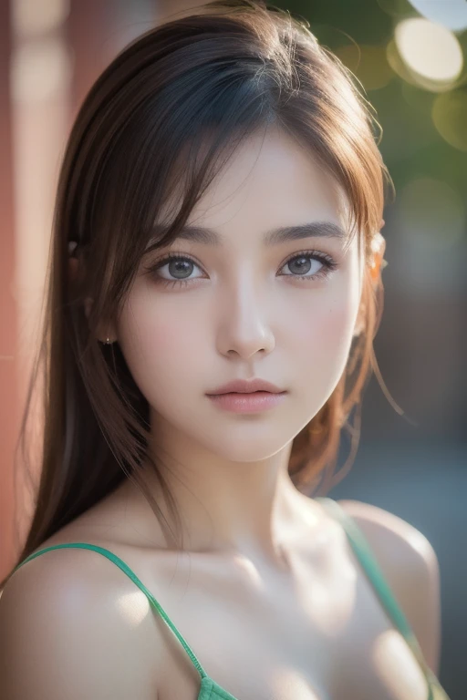 8k,  best quality,   Masterpiece ,  super high resolution, ( realism: 1.4), Original photo, ( realistic skin texture : 1.3), ( Film Grain: 1.3), ( selfie angle ),  1 girl, Beautiful Face Details,   Masterpiece ,  best quality, close-up, Top Body High Quality Photo Stretched 