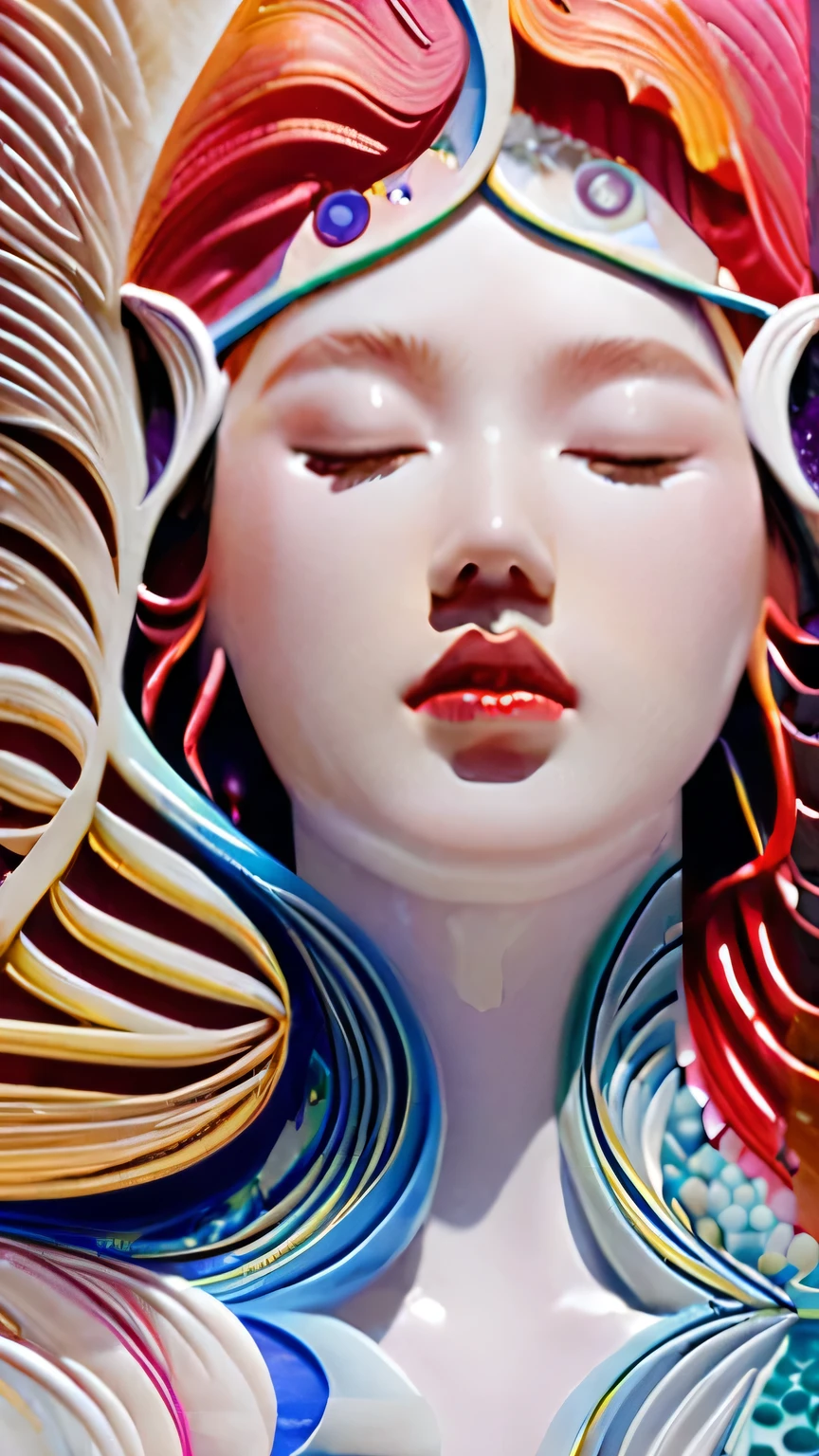official art,unity 8k wallpaper,ultra detailed,beautiful and aesthetic,masterpiece,best quality,(zentangle, mandala, tangle, entangle),(fractal art:1.3),1girl,extremely detailed,dynamic angle,cowboyshot,the most beautiful form of chaos,elegant,a brutalist designed,vivid colours,romanticism,by james jean,roby dwi antono,ross tran,francis bacon,michal mraz,adrian ghenie,petra cortright,gerhard richter,takato yamamoto,ashley wood,atmospheric,ecstasy of musical notes,streaming musical notes visible,white background,ink,scenery,a girl formed of colored glaze,closed eyes,coloured glaze