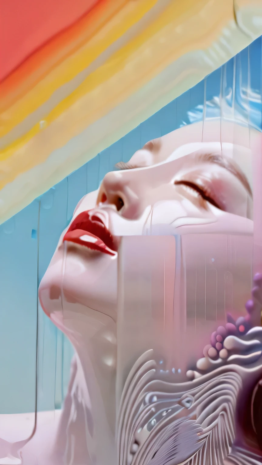 official art,unity 8k wallpaper,ultra detailed,beautiful and aesthetic,masterpiece,best quality,(zentangle, mandala, tangle, entangle),(fractal art:1.3),1girl,extremely detailed,dynamic angle,cowboyshot,the most beautiful form of chaos,elegant,a brutalist designed,vivid colours,romanticism,by james jean,roby dwi antono,ross tran,francis bacon,michal mraz,adrian ghenie,petra cortright,gerhard richter,takato yamamoto,ashley wood,atmospheric,ecstasy of musical notes,streaming musical notes visible,white background,ink,scenery,a girl formed of colored glaze,closed eyes,coloured glaze