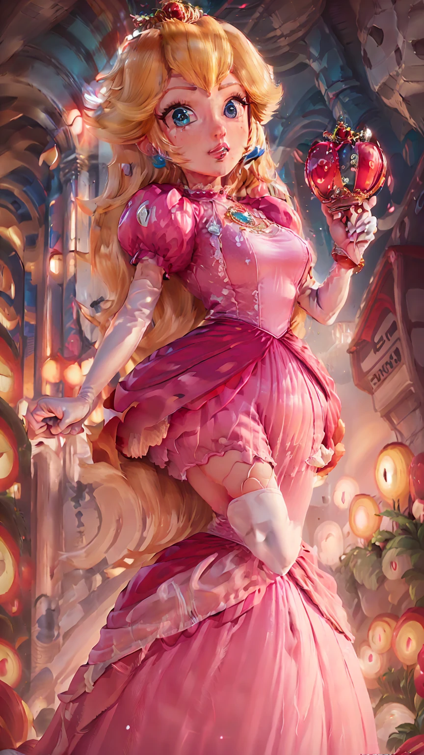 Admire esta impressionante obra-prima digital: a translucent red crystal apple housing a 20 year old adorned in gold jewelry, cabelos loiros em cascata, and shiny gold sandals with size 15 heels, adornado com diamantes. This enchanting scene unfolds under the sky that cradles a picturesque rural town, coberto por suaves flocos de neve de Natal. Delicate nuances captured on Cinestill 50d paint an ethereal picture at sunrise, embracing an Emo aesthetic infused with a Pink and Pop Inspo aesthetic. Witness dots of light dancing in this view from below.