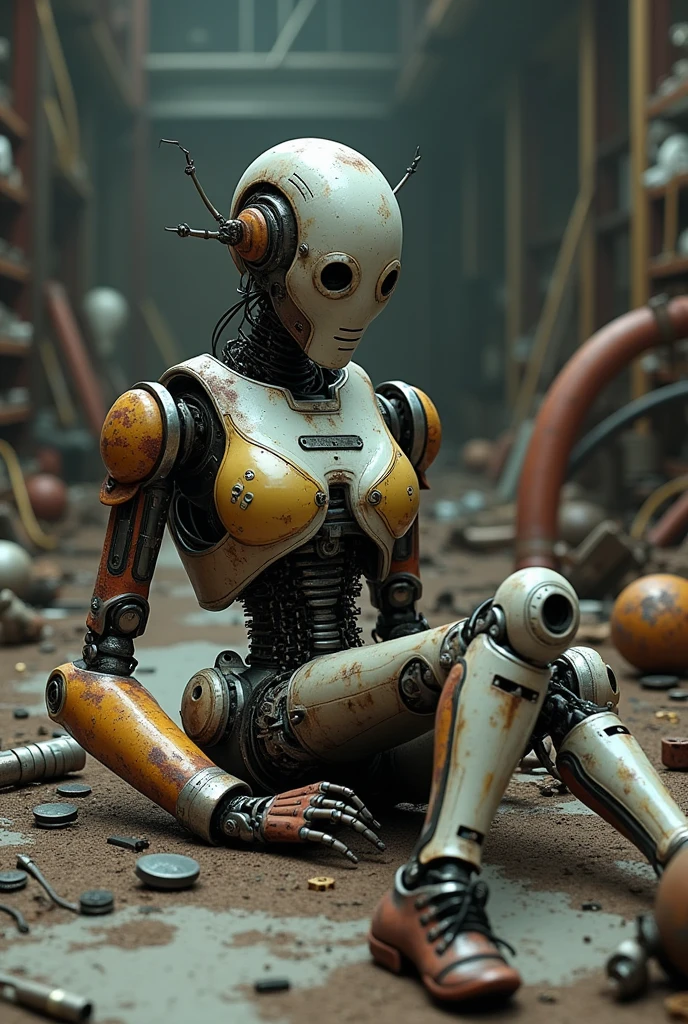 ethereal fantasy concept art of full body photograph, RAW photo, 8k, hyper-realistic, hyper-detail, detailed textures, best quality, masterpiece, sharp focus, (metal and flesh cyborg:0.7), fierce, angry 38 year old kinky cyborg sex worker sitting on her ass with legs spread wide apart in a pornographic sexual pose, perfect electric cyborg body, model pretty, dripping sweat on face and stomach, long green and fuchsia striped hair shaved on one side, small flat breasts, beautiful skin hands, ultra-realistic skin, tribal tattoos, bare sexy midriff, . magnificent, celestial, ethereal, painterly, epic, majestic, magical, fantasy art, cover art, dreamy