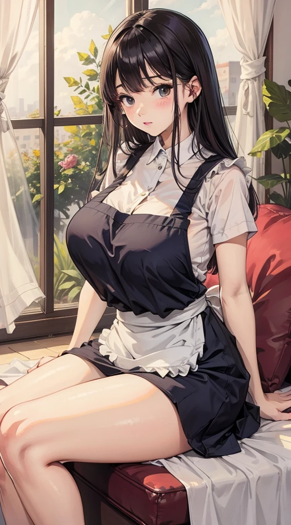 Big Breasts:1.2、、Highest quality、Very detailed、Highly realistic eye masterpiece、Highest quality、Very detailed、Browsing Caution、Nipples、city、crowd、Black Hair、No pants、From below、Pussy、Love Juice、Big Breasts、Lifting the skirt with one hand、Masturbation、Pee、Pussy、Perfect Face、Long Hair、、sit、Maid clothes