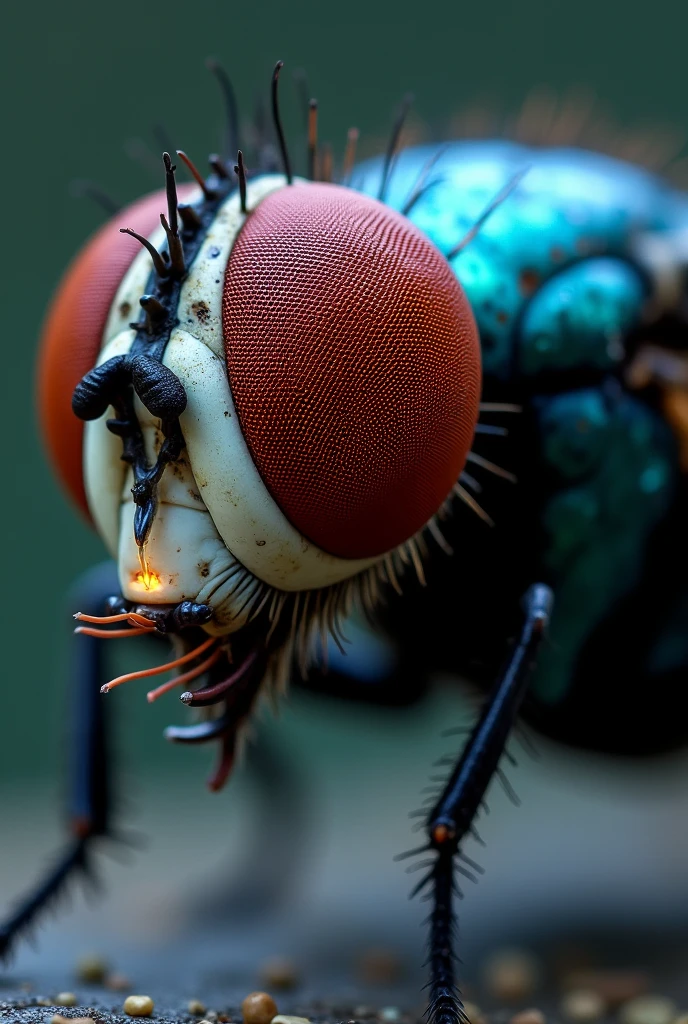 a cyberfly armed with hyperdetailed nanotechnology. In the eye of the fly  "ArtesaNature"  is written in cursive font and capitular laser-engraved.