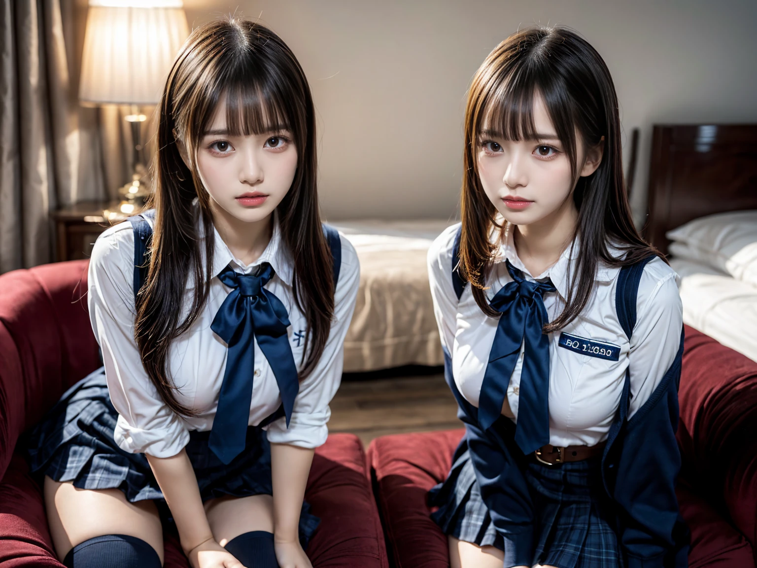 ((Tabletop:1.4, Highest quality)), (Realistic photos:1.4), 
((1 girl)), (Beautiful actress), (dream-like),
(超High resolution:1.2), Very delicate and beautiful, wonderful, Very detailedな CG Unity 8k 壁紙, Very detailed, High resolution, 
Soft Light, Beautiful detailed girl, Very detailedな目と顔, Beautiful and exquisite nose, Beautiful and exquisite, 
(Schoolgirl uniform:1.3), Detailed eyes, 
Cinema Lighting, Perfect Anatomy, Glamorous body, 
(City lights at night after the rain:1.3), Looking at the audience, Old-fashioned smile