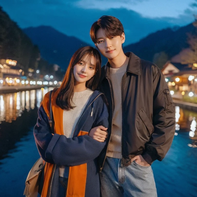 Araf couple taking a selfie in front of the Christmas tree, lovely couple, Selfie in 8K, 8K)), 8k artgerm bokeh, good lighted photo, Happy couple, Jinyoung Shin, jaeyeon nam, siwoo kim, korean artist, color photograph, with ivy, a couple, 8 K ), Kim Do-yeon, 8K!