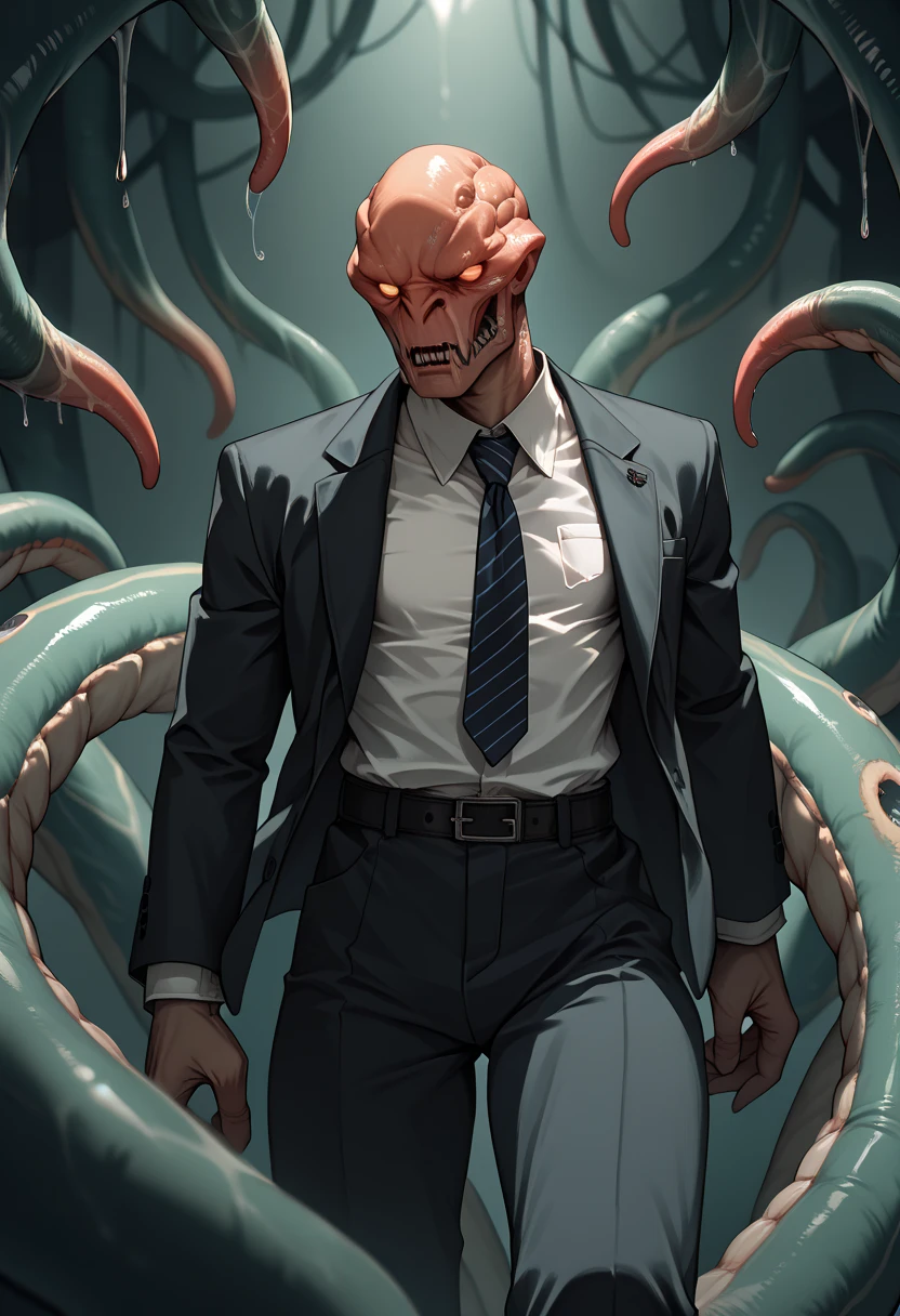 Tentacle suit Empty, No one inside, suit is a creature