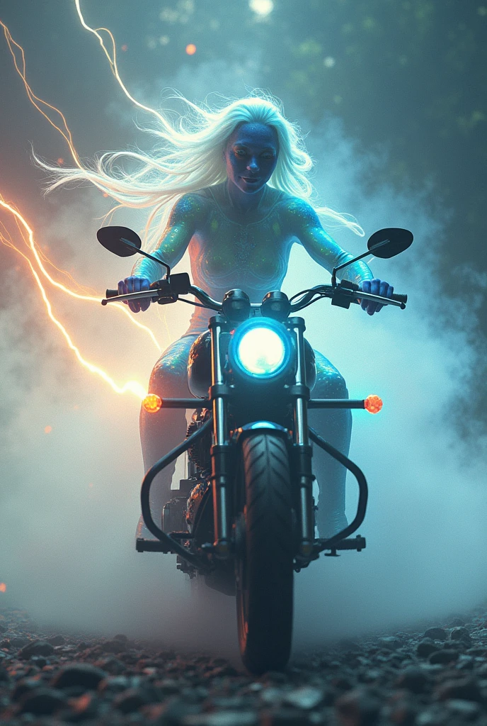 একটা মটরসাইকেল থেকে মানুষ হ'য়ে নাচ করতেছে
