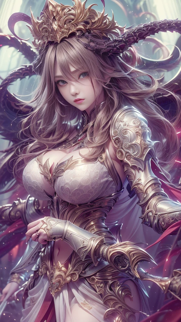 ((Need)), ((tmasterpiece)), (A detailed), Enchanting succubus, Sexy beauty, Perched in clouds, (fantasy illustrations:1.3), Seductive gaze, captivating posture, tight top, wearing long pants,otherworldly charm, Mysterious Sky, Singular clouds,Large flying machines,