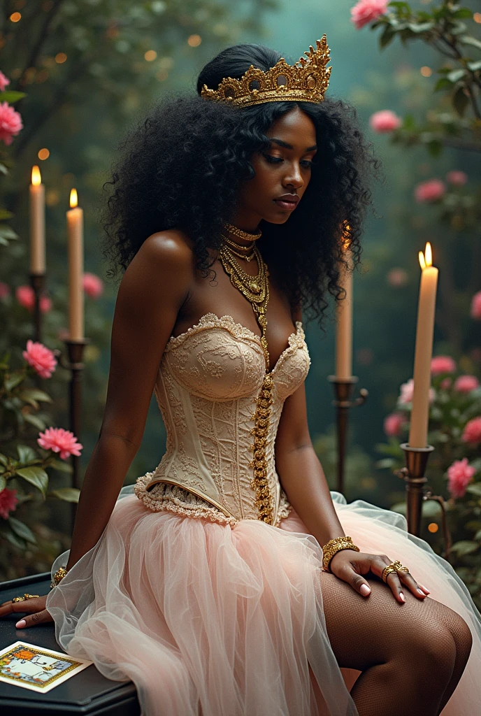 ((gorgeous princess)), sexy bodysuit, lingerie black, trend on art station, flower of hope by Jean-Honor Fragonard, Peter mohrbacher, super Detailed, crazy detail, stunning, intricate, elite,