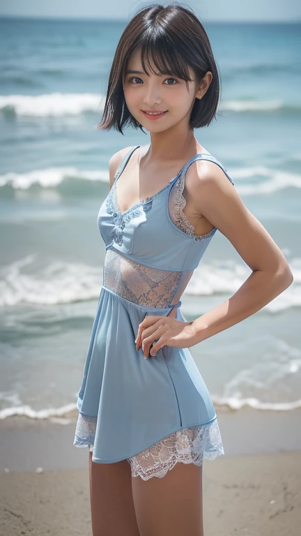 realistic, 1 tall sexy ultra hot girl, layered messy white bob cut short hair, brown eyes, detail skin texture , under tank top, up skirt, parted lips, night, sexy seductive look at the camera , nice rounded breasts, full body waist up pose , upper knees pose , skinny slim sexy curvy body , cleavage , alluring