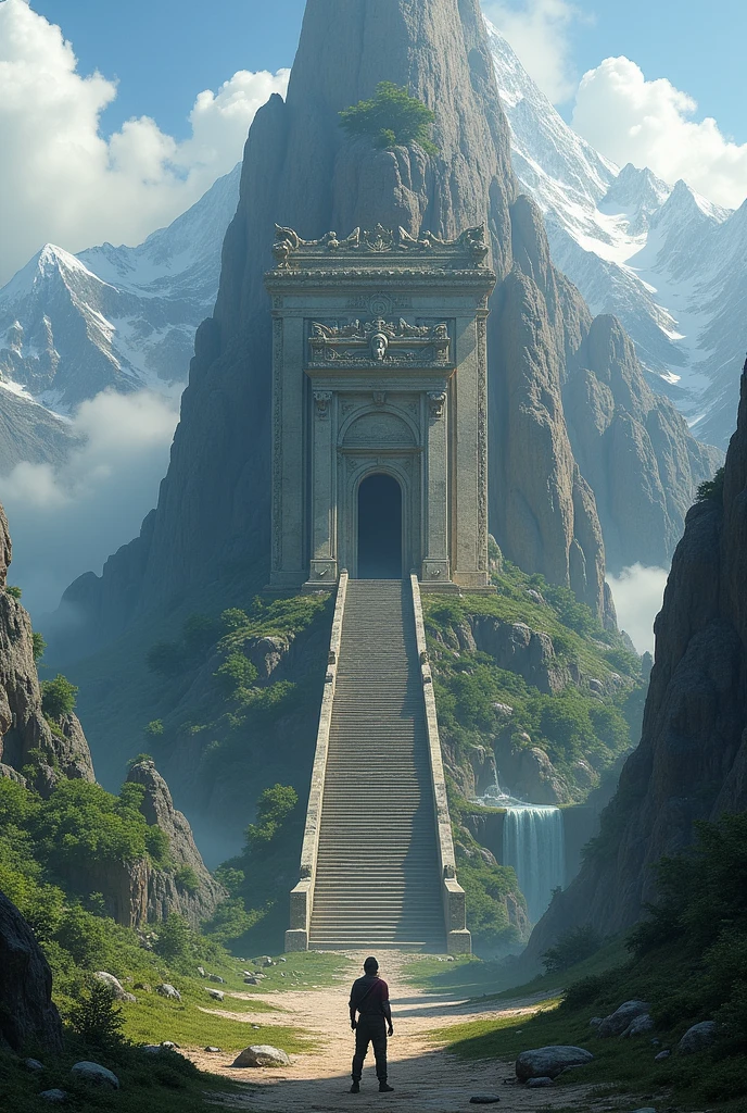 Temple lost after climbing a mountain