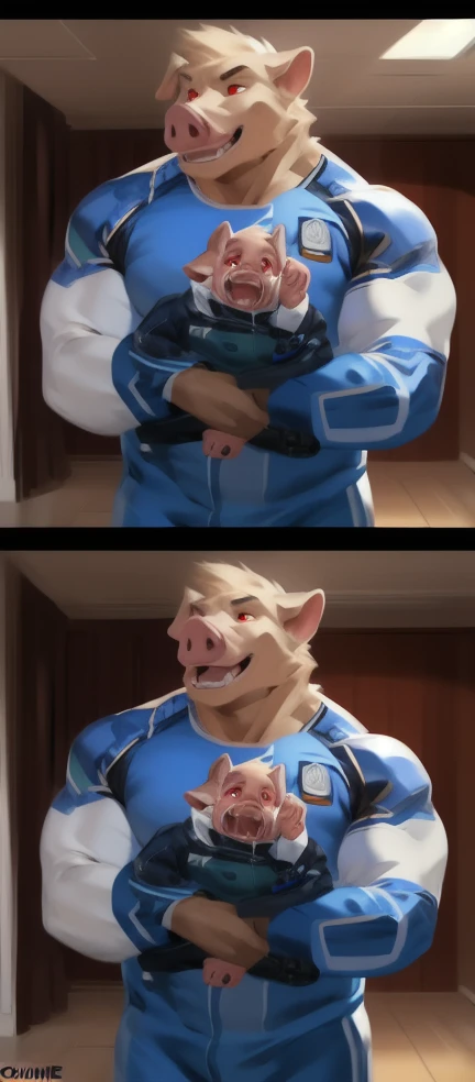 （Defeated boy being violated by a big ferocious wild boar with red eyes and black fur、）Constraints、bestiality、（Young Shota）、On all fours、Nipples、Red Hero Suit、Tight hairstyle、Brown Hair、Intense ejaculation、Ahegao、Erect penis、In town((rape、Intense 、A lot of semen、YAOI、))