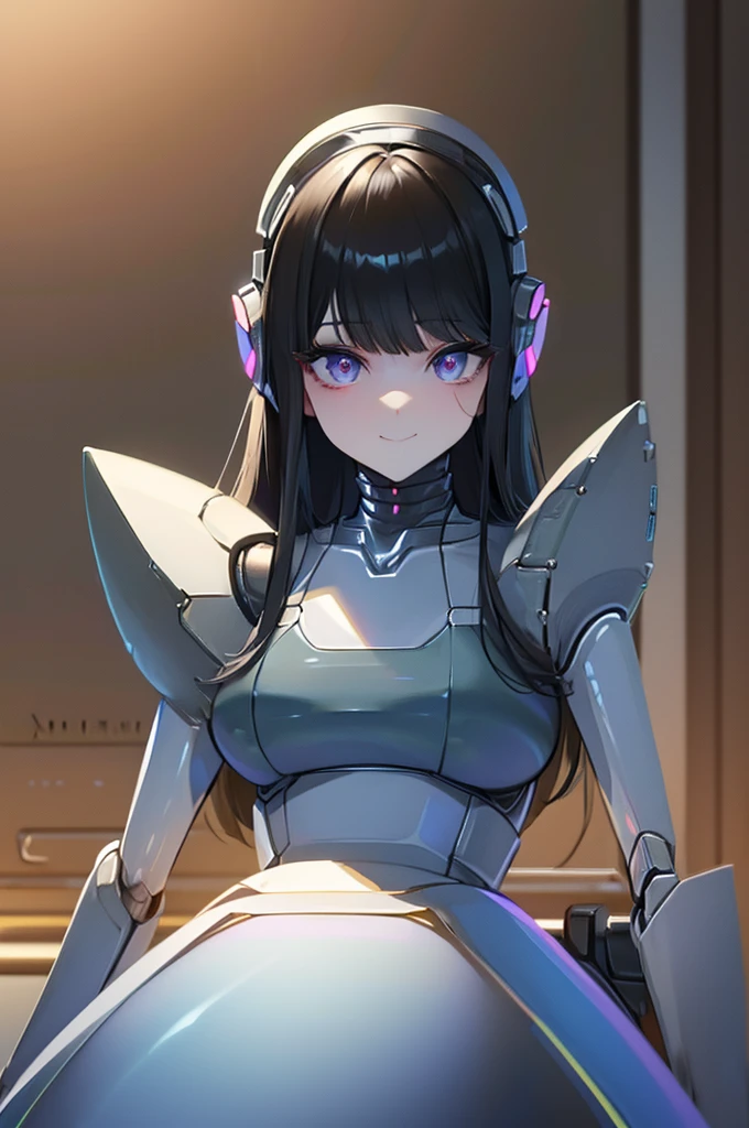 (masterpiece),(Highest quality),(Super detailed),(Best illustrations),(Best Shadow),(Absurd),(Detailed Background),(so beautiful), 16K, 8K, 4K,(Best Shadow),empty eyes,robotization,woman ,big bust,Robot Joint ,Metal skin,Black Suit,long hair,a black suit that covers the whole body