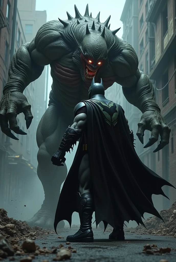 Batman facing xenomorph, (((HQ style))), (((comic))))