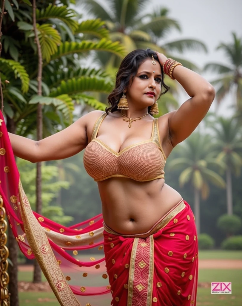 Model Photography, curvy figure, Photographic recreation shoot Inspired from art by mohanan manimala, sensual pleasure, best quality, one shoulder blouse, sleeveless blouse, off shoulder dress, queen of Lust, appealing physique, sultry woman, modern sleeveless blouse, her sensual & bold Avataar, extremely gorgeous and hot milf, modelshoot, profile photoshoot, mastershot, model photography, retouched, movie stills shoot, modelshoot Inspired by art of mohanan manimala, revealing clothes, her exposed charming figure, appealing physique, pale skin, Beautiful lady, extremely gorgeous woman, mallu traditional wear, party wear, summer party wear, designer saree, sexy woman, wedding party wear, hot sleeveless blouse, sexy designer dress, designer blouse, braless, hot party wear, spotless skin, designer sari, fashion saree, 45 years old, sexy sleeveless blouse, armpits exposing, modern Indian aunties, sexy Indian housewife, desi bhabhi hot, sexy giant woman like figure, seductive body, wearing palla, Indian traditional bandeau crop top bra, huge breast, milk tank, mallu woman, mallu actress, mallu aunty, mallu sari model, mallu actress, lusty, perfect thick body, fleshy figure, highly detailed, intricate, flawless, pheromones dropping figure, seductive expression, beautiful face, juicy figure, perfect face, perfect eyes, perfect fingers, round shaped face, curvy, mallu bhabhi, mallu wife, mallu woman, mallu Beauty, Kerala Beauty, Kerala aunty , Kerala wife, skin texture, hot, small hairs on armpits visible, unshaved underarm, armpit crease, captivating, lusty, charming, attractive figure, mature woman, Kerala model, Kerala actress, nails can be hidden, queen of Lust, Detailed eyes, gigantic figure , extremely seductive, extremely seductive dress, flawless picture,