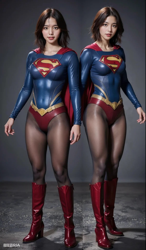 No background、(((Beautiful legs in black tights.)))、(((Legally express the beauty of your smile)))、((((Make the most of your original images)))、(((体にぴったりフィットするSupergirl Costume)))、(((Supergirl Costume)))、(((short and beautiful hair)))、(((suffering)))、(((Please wear black tights....、Wear red boots)))、((Best image quality、8K))、((Highest quality、8K、masterpiece:1.3))、(((Preserve background )))、Sharp focus:1.2、Beautiful woman with perfect figure:1.4、Slim Abs:1.2、Wet body:1.5、Highly detailed face and skin texture、8K