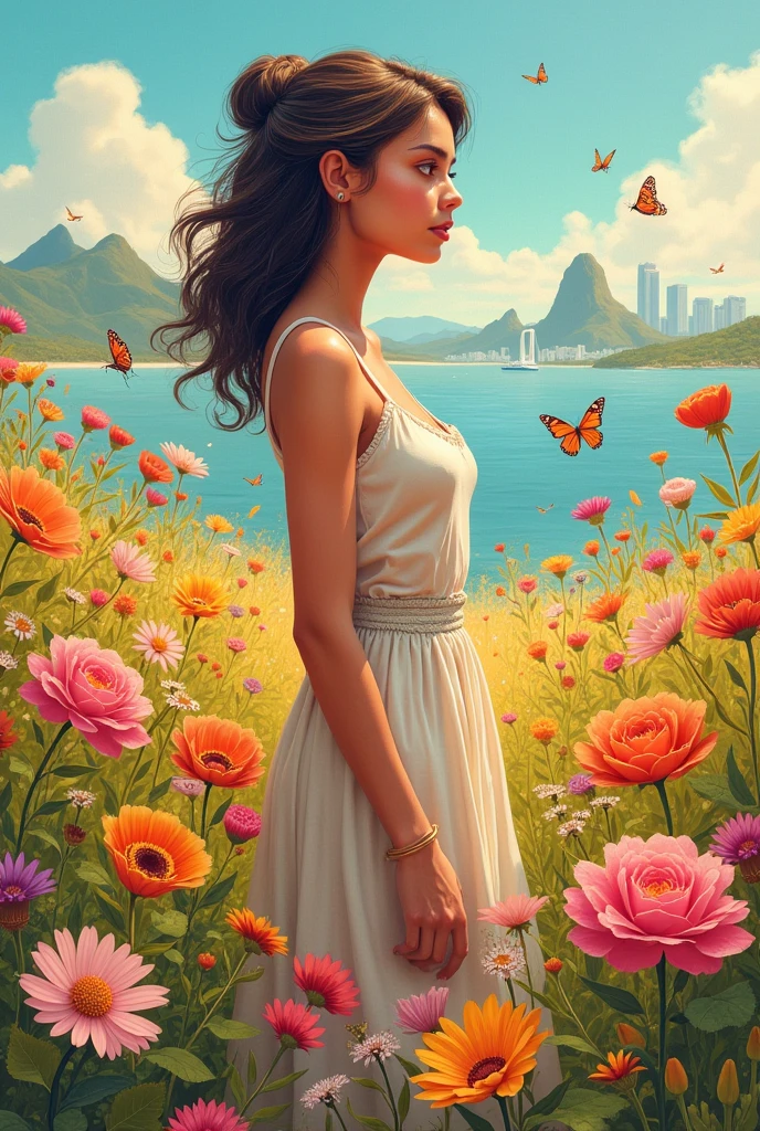 masterpiece, best quality,
oil paint by jean leon, a beautiful brunet woman in a purple loose tank top standing peacefully in a big open home with big windows, hard morning lighting, house with beautiful plants and scenery, and a tiger and waterfall.