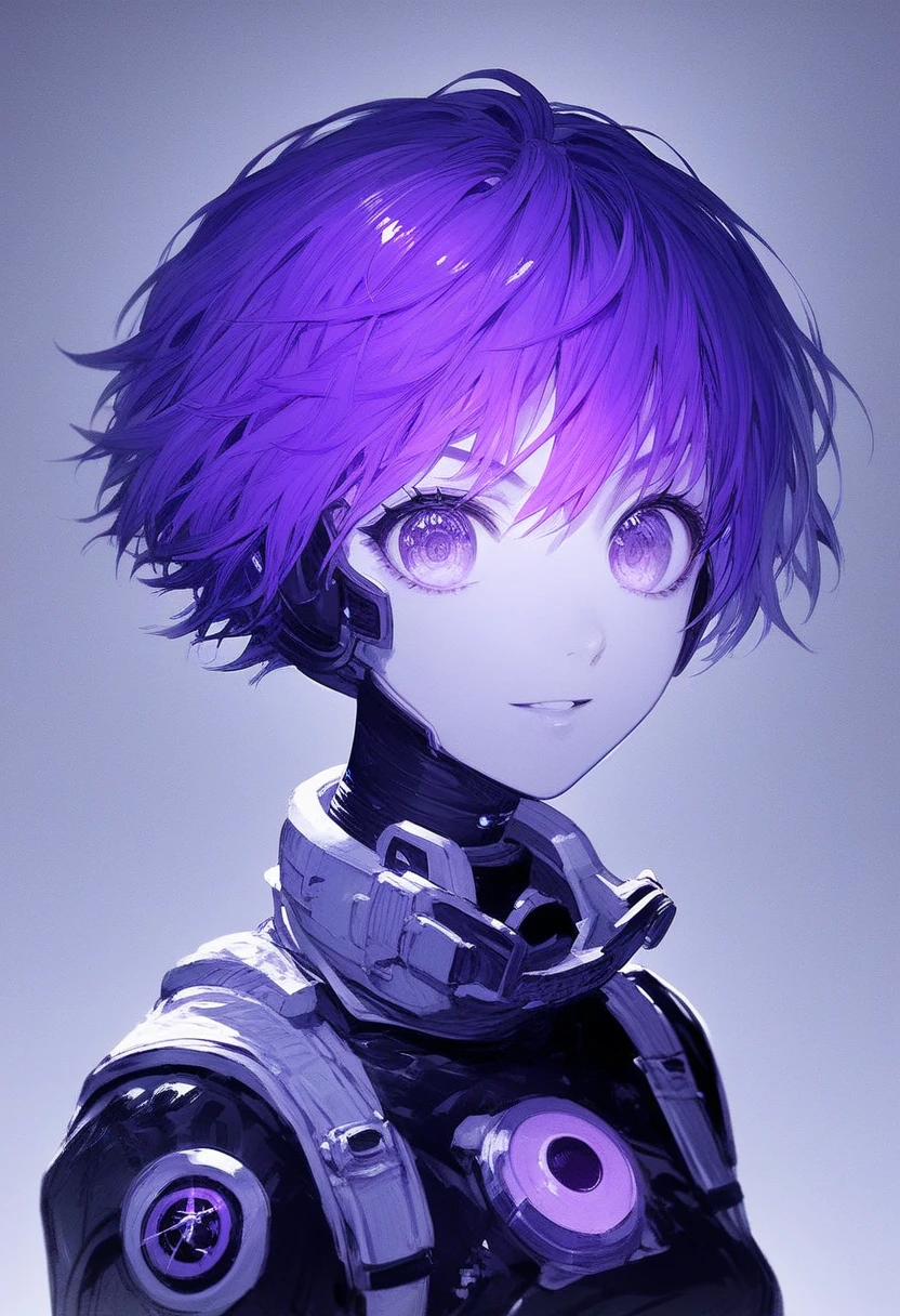 score_9, score_8_up, score_7_up, 1girl, solo,

 a person with purple hair and a purple tie, stylized anime, anime moe artstyle, 
katana zero video game character, anime girl of the future, 

portrait anime space cadet girl, portrait knights of zodiac girl, anime stylized, 
with glowing purple eyes, in an anime style, anime styled 3d, , manga, monochrome, dekosukentr style
