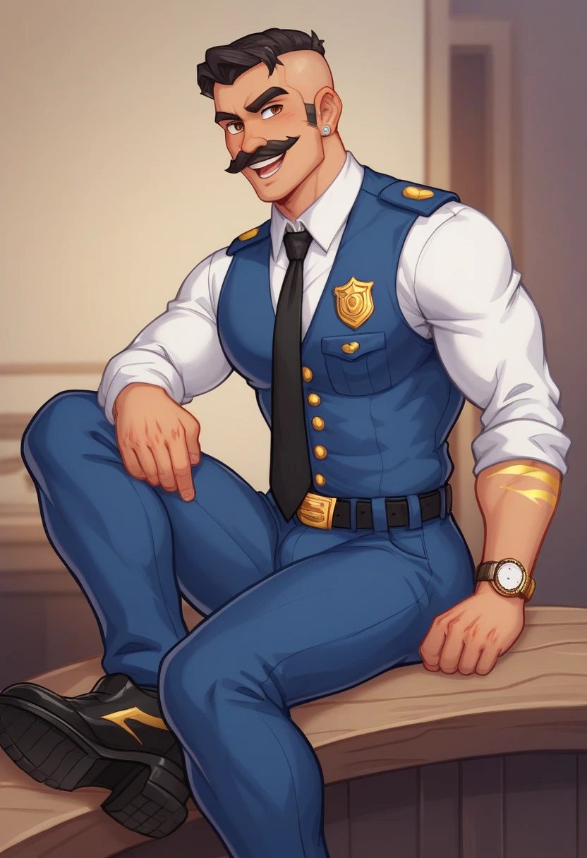 Robert,blonde hair,blue eyes, mask,
muscular,white flannel,
upper body,
office,sitting,work,table,
(insanely detailed, masterpiece, best quality),<lora:Robert:0.8>,solo,