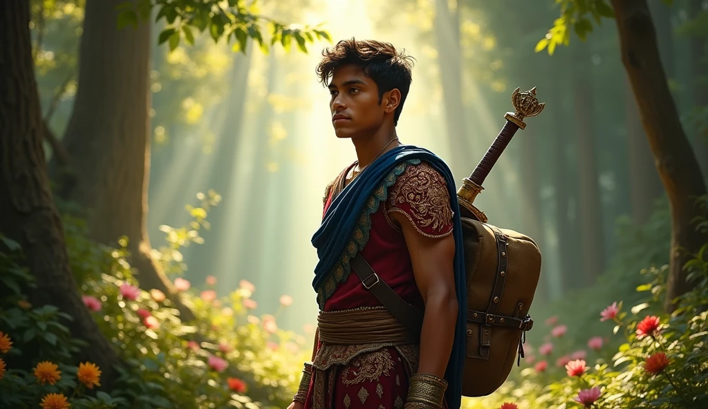 arafed image of a boy with a bow and arrows on a rock, with bow and arrow, archer boy, indian warrior, holding bow and arrow, bow and arrow, archer bow, long bow and arrows, mobile wallpaper, holding a bow and arrow, longbow, amazing wallpaper, beautiful digital artwork, holding a longbow, longbow arrow, pointing his bow, morning sunset village, tribal village