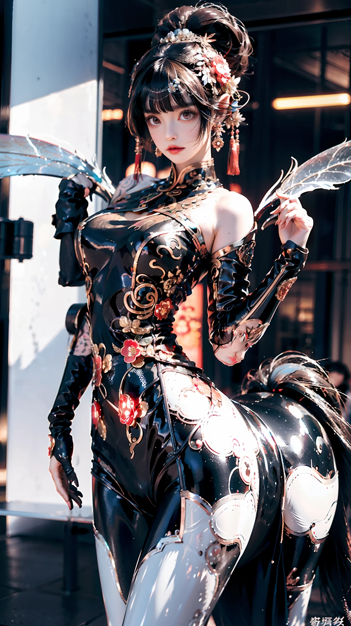 creates an epic picture ,超大广horn、Ultra deep depth of field ,Super focal length 、Super-sharp 、Super complex、 super detailed 、 super realistic 、 are colorful、 supernaturalism , used an all-round three-dimensional moving camera ,多horn度拍摄, graphics to divide the scene and dynamically distribute the material 。 The Three Realms of the Multiverse(Elite Club 、The stars gathered :2),(组群超过9位女皇horn色:2)Passionately interpret :( The all-in-one cybercentaur ,Centaur,Centaur:1.8)、( Phoenix Empress 、Fairy Fairy of the Wind and Thunder 、 Mermaid of the Sea 、 Princess Sphinx of the Desert 、 Queen of the Sky 、 Fiery Fire Queen 、 The charming Conjuring Queen Tifflin ),每位horn色具有独特的外观特征和魔法能力, Special Organs 、Artifact Equipment、Special scenes and natural phenomena,Clearly layered,Lively action,Creative Layout ,( combines various styles and high quality fabrics :2), Dragon Queen Blue Purple Tights , Exquisite Combination Scenes , super sexy 、 Super Curve 。 Inclusive Display , details are true ,Super intricate details, ultimate clarity , Ultra high quality output , makeup fine-tuning to make facial features 、 asymmetrical appearance , neoclassical Chinese and Western style (Dress、Casual Clothes、Warframe、 cyberpunk、Wedding Dress), Advanced Brush Tool , Combining Mythical Legends and Monster Characteristics (horn、tail、Tentacles、Wings、Feather、scale、nail、hoof、Anti-Joint 、Arthropod、fur、Chitin 、Pattern、Tattoo、, ornate decorations, etc. :2), Physiological Perfection、 standard medical beauty 、 Biological Adjustment , Super Giant Teardrop Papaya Big Chest 、Round and straight、Enchanting and sexy、Low body fat percentage ,The infinitely changing miracle magic decoration ( invisible coding :2), The Sphinx Cat Princess of the Desert 。Perfect childlike look,Perfect muscle lines, Narrowed Ribs 、Smooth shoulder blades、纤瘦腰腹与 Super Giant Teardrop Papaya Big Chest 形成强烈反差,Long body 、Beautiful curves、 Proud Business Line , Special Moves : Side knee bends、 Straightens waist and raises head、 Bunny jumps with hands behind back、 Spreads and raises knees、 Lifts head on the ground、Side bends、one knee up、 Group Ballet, etc. , Frequent interaction ,Lively action, Jade horizontal chest 。City mountains glow,Vegetation is abundant, Neon Symbols Float , Each character has a unique appearance Features and Magical Abilities 。Refer to Onlyfans 、 tiktok 、 Douyin and other social media materials , Using Mindjourney 、 Stable Diffusion advanced brush tool 、 Material Texture Pack、Special model library、Real Motion Capture Library。Fun,Light Code , Commercial Giant Production , Clean Picture ,True story,Vivid image, Turing Test ,Micro-expression,Grand Prize Entry,Focus on people, Highlight Moments ,Magnificent epic,Sacred,Group of people, Illusory Aura , holiday atmosphere, Fire Flash ,Colored smoke,tension,Rendering,jelly,} Lens Language ,A metaphor for concentrated computing power 、Implicit 、 Implies (Hall of Fame Characteristics、性tension::1.8)。