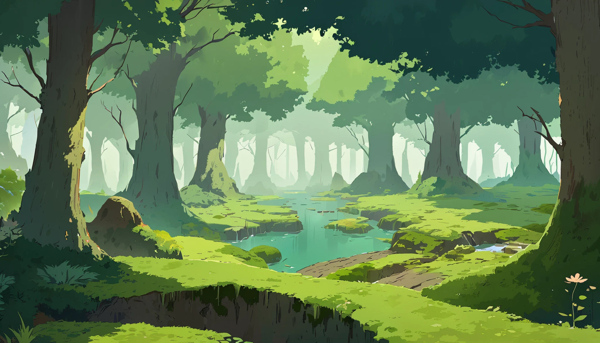 Moss Landscapes ,Studio ghibli inspired