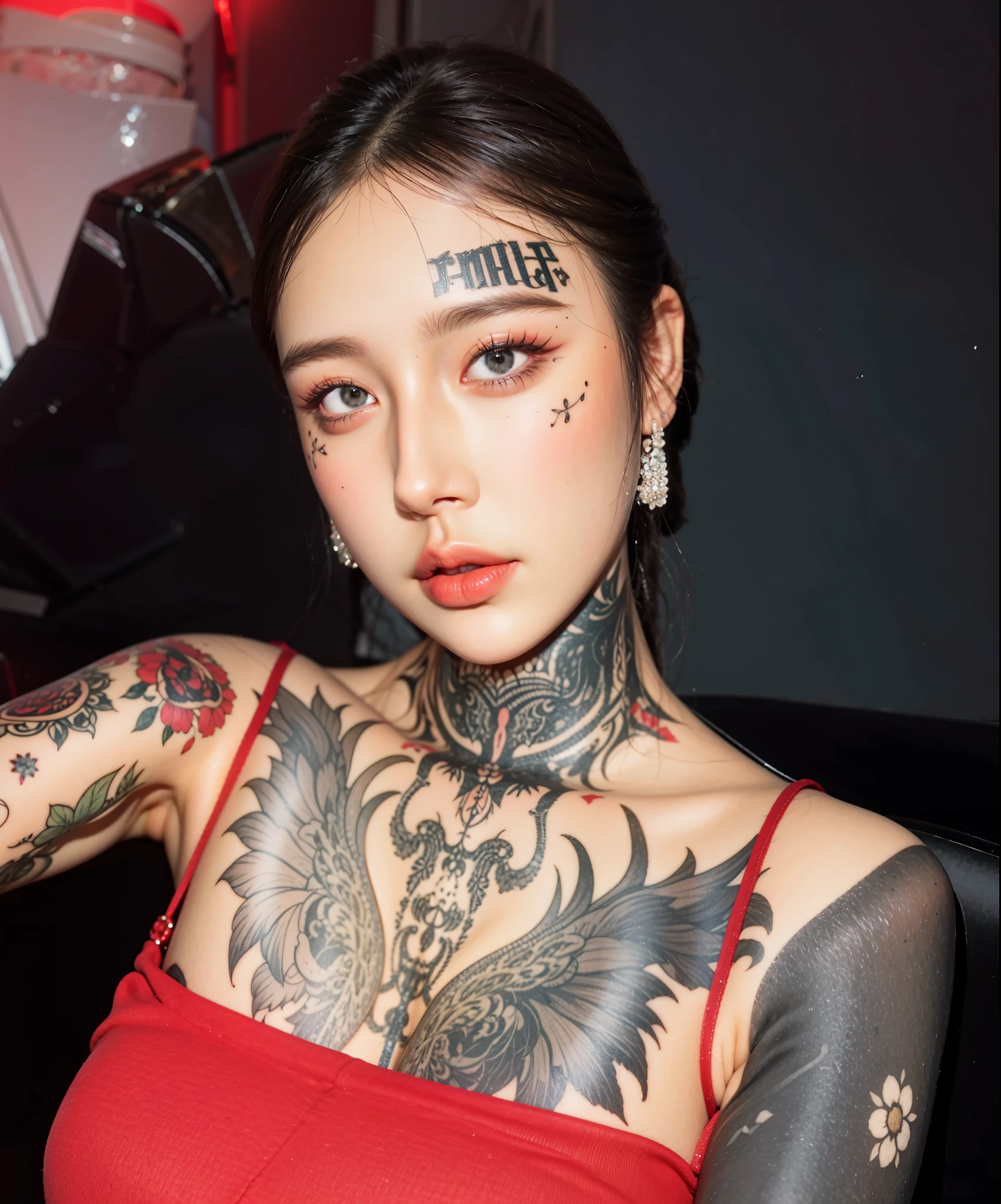Detailed image quality,Witch Pandora,wing, Succubus Theme,堕落Angel,Excellent,scary,Secret Terror,Tentacles,With eyes,Uncanny Valley Effect,Beast Blood Moon,skeleton,vampire,Hellfire,Dark Queen,Angel,magician magic witch,16岁Angel,Eyes are blue(Pupils as deep as the starry sky),Gorgeous tattoo designs all over the body,Surreal photos(8K picture quality,Rich in details),Dark eyeshadow,Sexy thick lips(Red lipstick),Tattoo designs on body,Dark Queen,Light Armor,Red tears