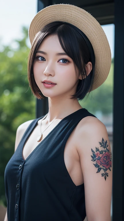 (Female soldiers:1.5),(girl),(view the viewer:1.4),(anatomy correct:1.3),(hi-top fade:1.3),(large boob),(Foot Ring:1.3),(Accurate and perfect face:1.3),(Tattoos with large areas of the whole body,,arm tatoo,Tattoo on the chest,leg tattoos),hyper HD, Ray traching, reflective light, Structurally correct,high detailing, Shadow contrast between fade in and fade out, Face lighting ,Cinematic lighting, masutepiece, super detailing, High quality, high detailing, Best Quality, 16 K,High contrast,