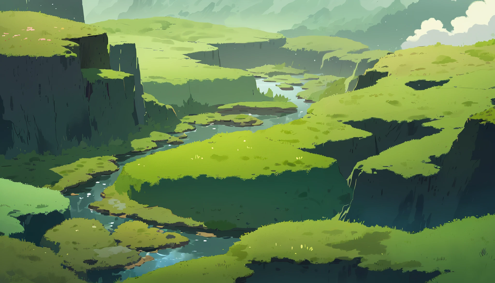 Moss Landscapes ,Studio ghibli inspired