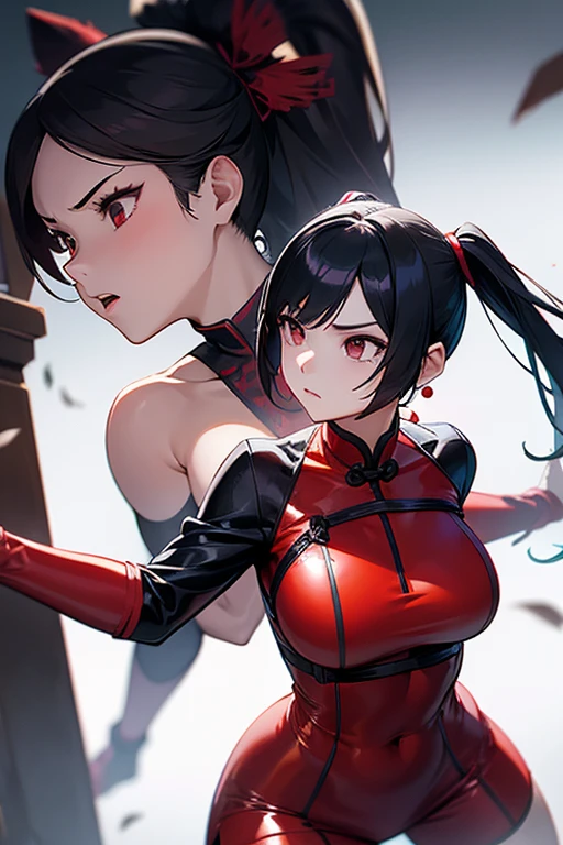 flat-colors++、1990s design、Happy、Short black hair、qipao dress、Colossal tits、Shy、Nasty face、covered in cum、Kamimei、red blush、I'm cumming、Open crotch、Pleasure Fall、She drank an aphrodisiac、A large amount of semen comes out of her genitals、her cheongsam was torn、hearts in her eyes、she lost the battle、She was pushed down、press breasts together