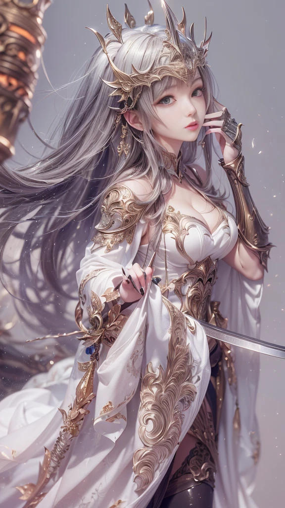 official art, Unity 8k wallpaper, ultra detailed, beautiful and beautiful, masterpiece, best quality and neatly dressed, (zen, mandala, tangled, tangled), (fractal art:1.3) , 1girl, very detailed, dynamic angle, cowboy shot, most beautiful chaotic form, elegant, fauvist design, bright colors, romanticism, james Jean, Robbie Devi Antono, Ross Tran, Francis Bacon, Michal Mraz, Adrian Ghenny, Petra S. Kotwright, Gerhard Richter, Takato Yamamoto, Ashley Wood, atmosphere, the ecstasy of musical notes, flowing notes visible,