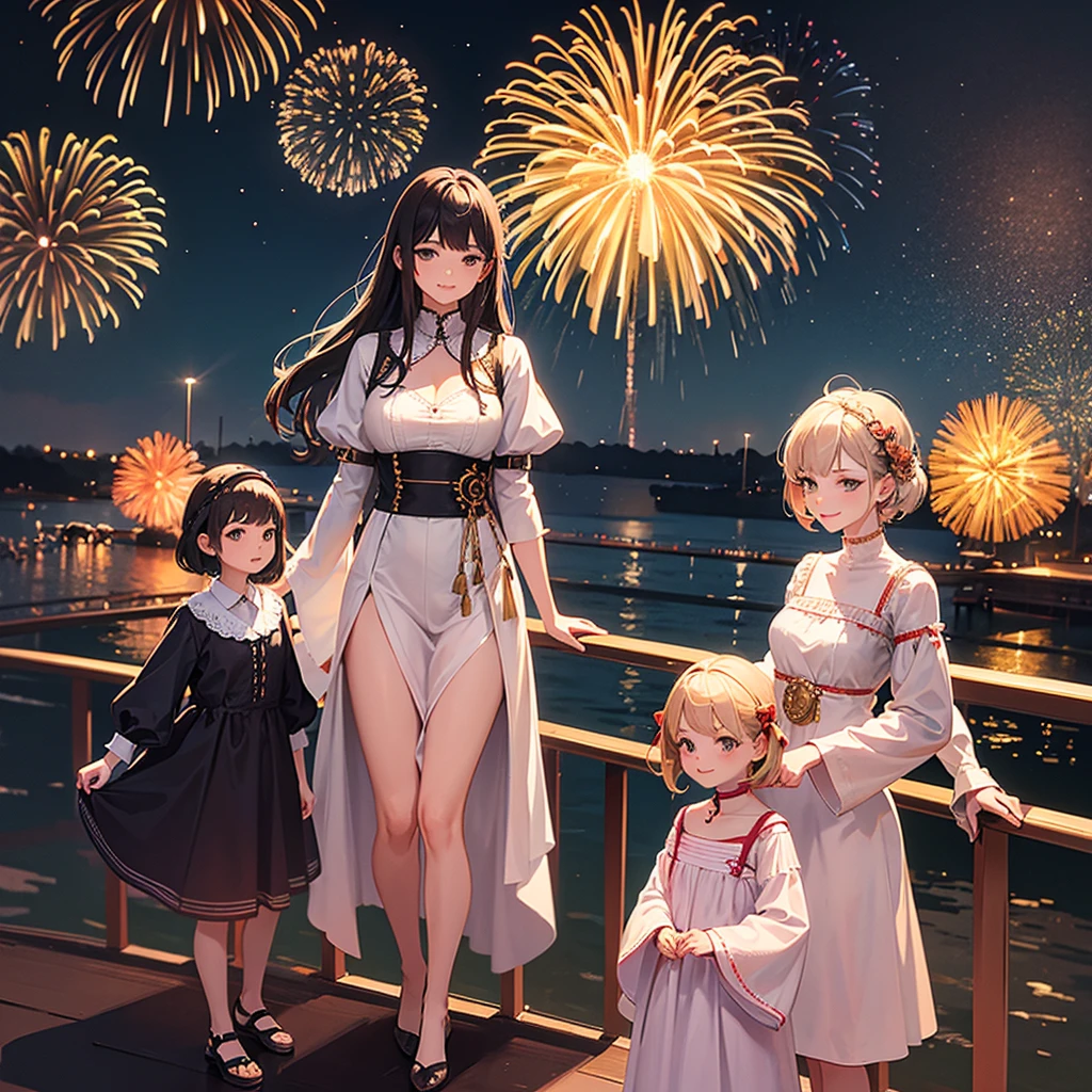 (Very detailed,High resolution,masterpiece:1.2）Japanese、Night view, Starry Sky、milky way、七夕の竹飾り Light brown hair. Big fireworks、(Highest quality:1.2), Elementary and junior high school studenticro、乳Very detailedな, High resolution, masterpiece:1,2, Vivid and colorful,, Professional Lighting, Physically Based Rendering, Flat Color:0.8, Detailed illustrations, realism:1.37, Makoto Shinkai style, Your name style, Light brown hair, Elegant update,ponytail, Hairstyles such as chignon, Laugh together, Dynamic pose, Selfie, Full body older sister、。naked、Show off your full breasts, Areola、Nipples、I love you 、Bitch、Obscene、Small breasts、Pubic hair is visible、Genitals are visible、The whole body is visible、Anime Drawings、figure。The whole body is visible、All naked、There are many children