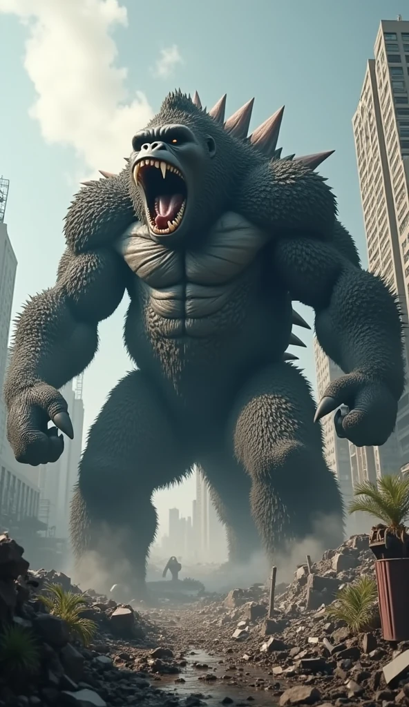 huge gargantuan behemoth enormous thousand foot tall (doomsday:1.3) Kitten kaiju attacking a city, cinematic color grading, highly detailed