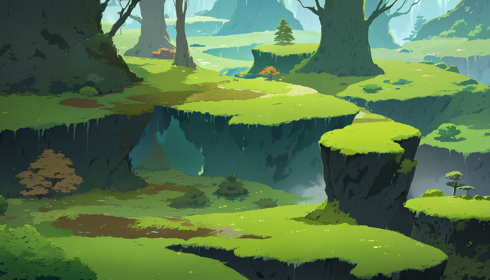 Moss Landscapes ,Studio ghibli inspired