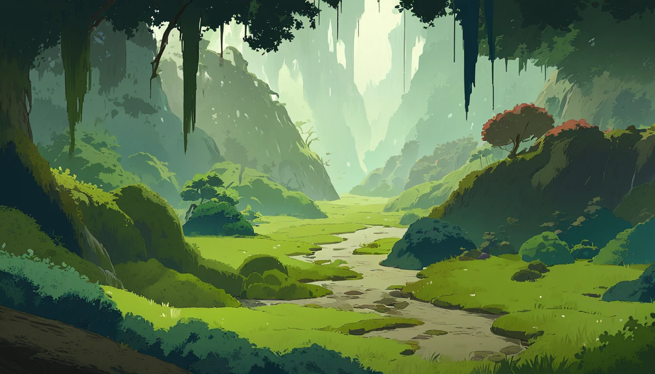 Moss Landscapes ,Studio ghibli inspired