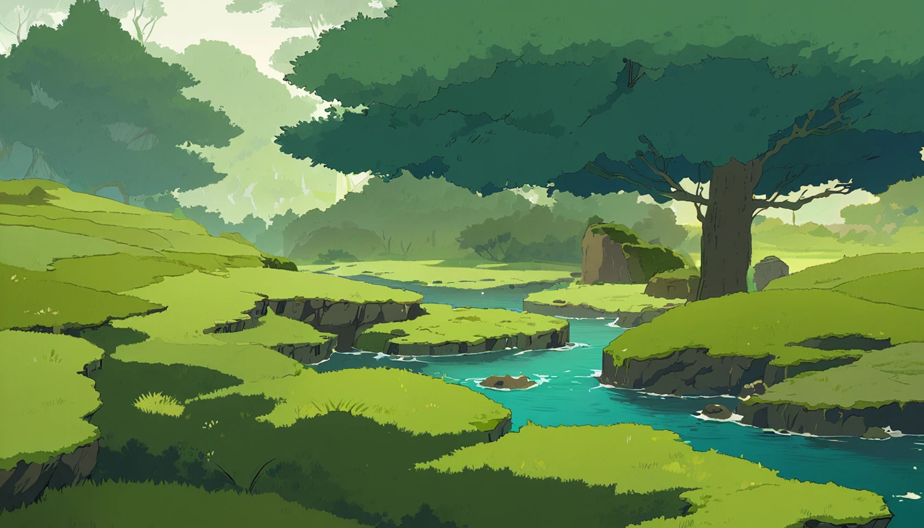 Moss Landscapes ,Studio ghibli inspired