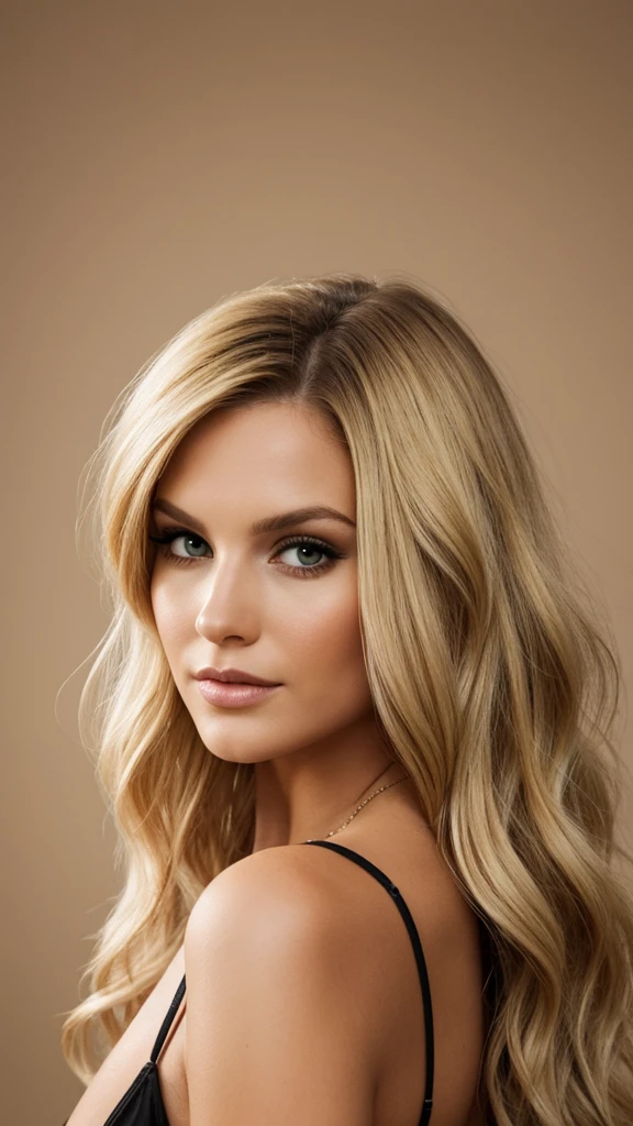 mulher arafada com longos cabelos loiros e top preto posando para uma foto, cabelo loiro e olhos grandes, long cabelo loiro e olhos grandes, uma loira linda, flawless face, blonde and attractive features, cabelo loiro elegante, cabelo loiro na altura dos ombros, 2 modelo feminino de 4 anos, penteado liso, longos cabelos loiros e olhos grandes, modelo de rosto perfeito, linda garota loira