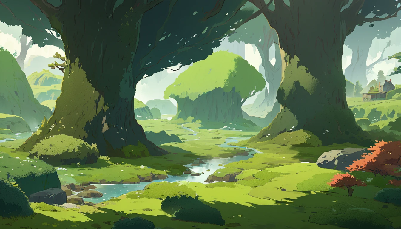 Moss Landscapes ,Studio ghibli inspired