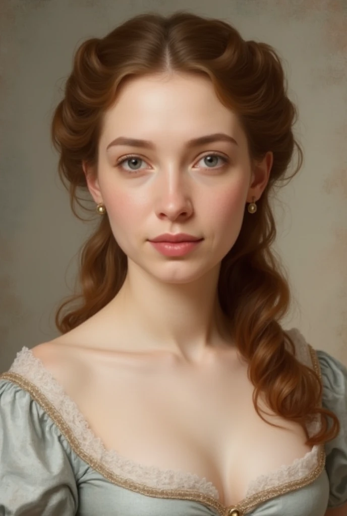 Marie Antoinette with brown hair and a rounder face