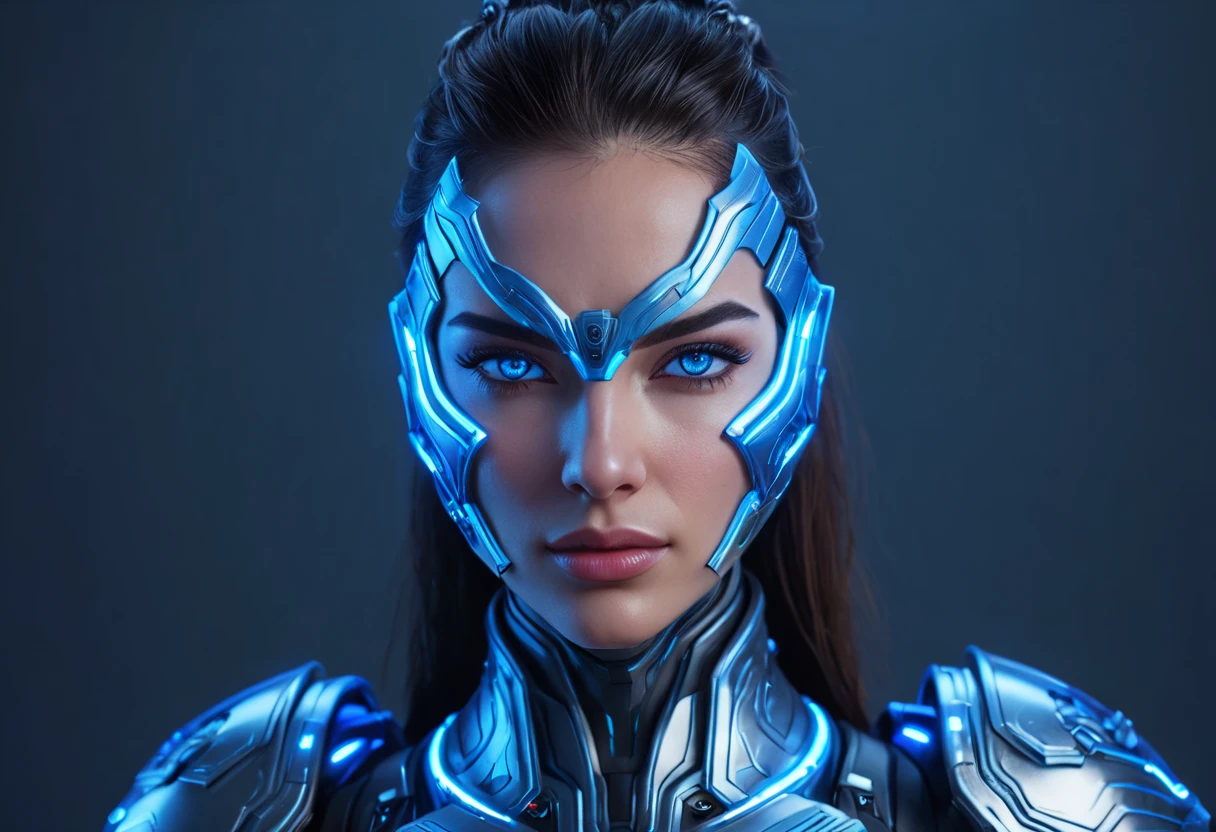 FACE WOMAN powerful armor, sharp look,
Frost, Calls, perfect details, (Best Quality, 4k,
High resolution, masterpiece:1.2), ultra detailed,
realist:
1.37, HDR, studio lighting, vivid colors, (cyberpunk,
Futuristic) style, lcy Blue Color Scheme, dynamic
lighting. MOD ULTRA FACE 8k laser eyes