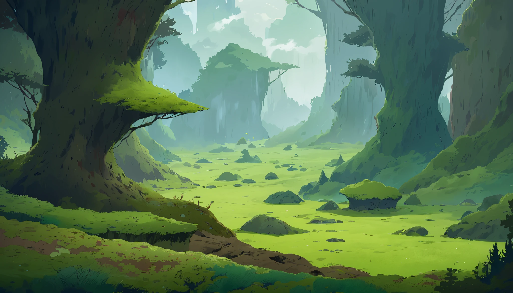 Moss Landscapes ,Studio ghibli inspired