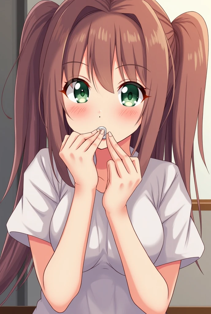 Anime girl sucking penis