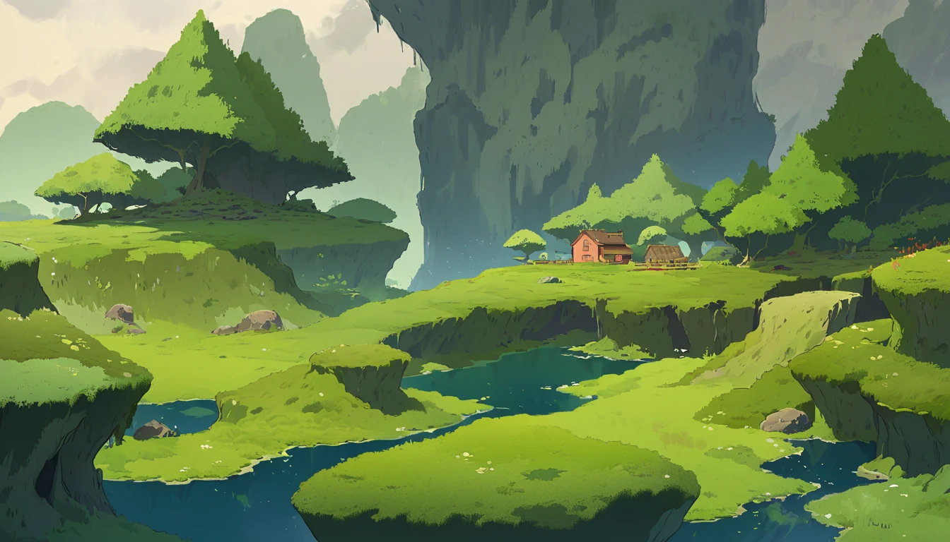 Moss Landscapes ,Studio ghibli inspired