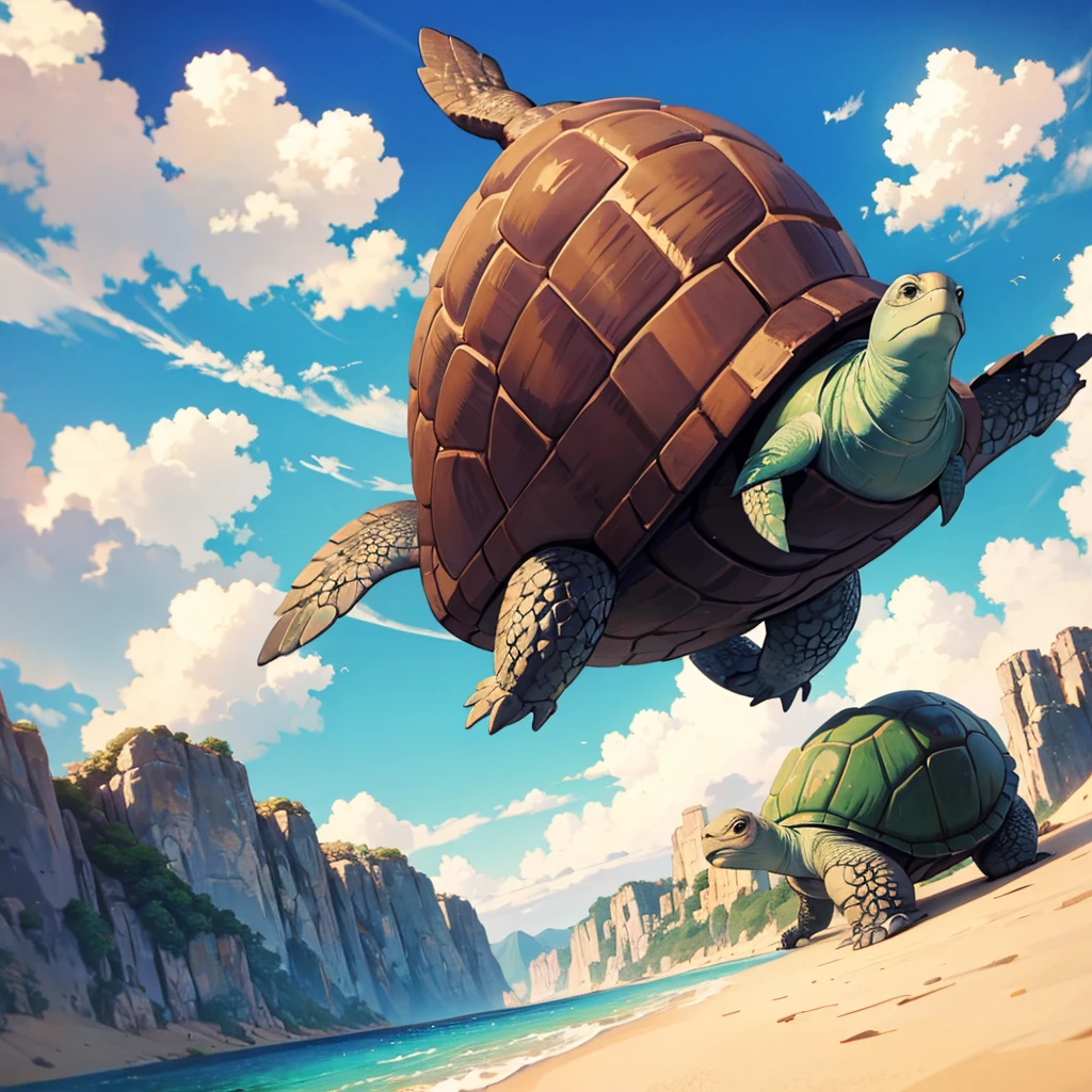 A turtle in the clouds