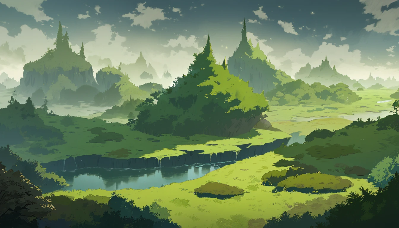 Moss Landscapes ,Studio ghibli inspired