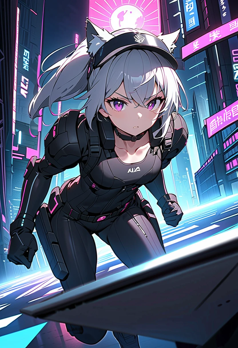 female soldier, (cyberpunk), highly detailed, high definition,