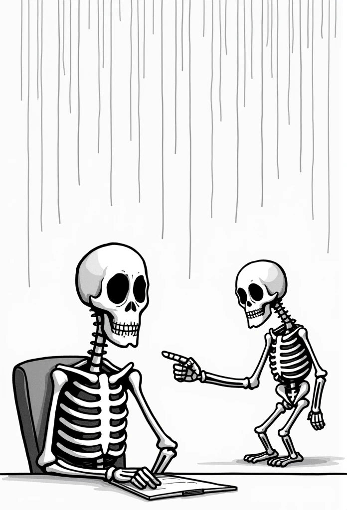Muscular skeletons working out at the gym in black and white